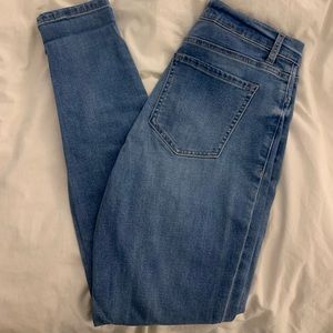 Blue high waisted Garage jeans